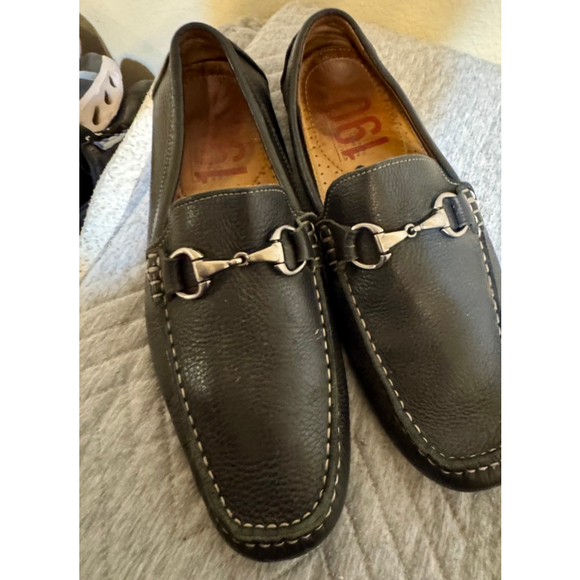 Men’s Black Horsebit Loafers sz-8.5 - Picture 1 of 4